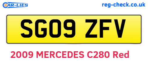 SG09ZFV are the vehicle registration plates.