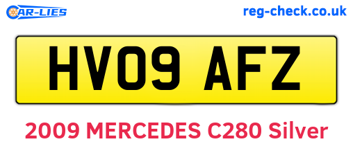 HV09AFZ are the vehicle registration plates.