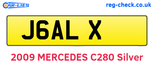 J6ALX are the vehicle registration plates.