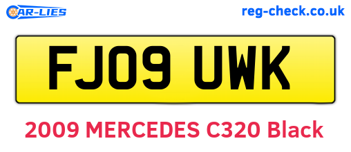FJ09UWK are the vehicle registration plates.
