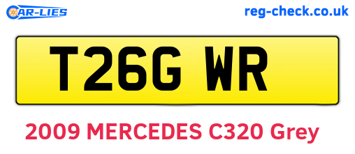 T26GWR are the vehicle registration plates.