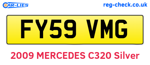 FY59VMG are the vehicle registration plates.