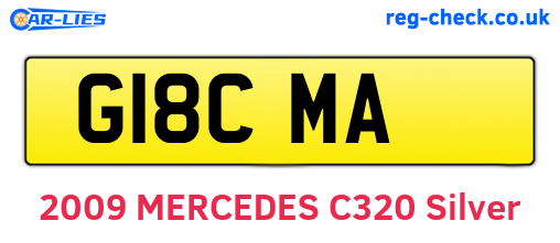 G18CMA are the vehicle registration plates.
