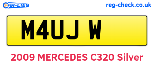 M4UJW are the vehicle registration plates.