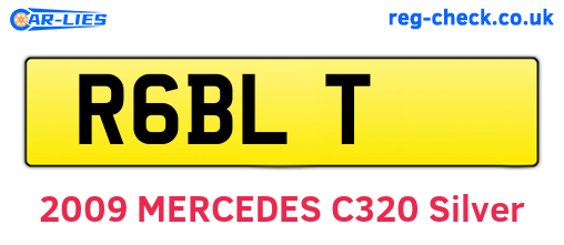 R6BLT are the vehicle registration plates.