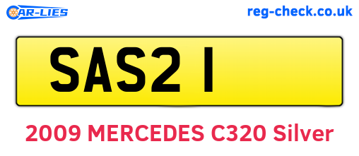 SAS21 are the vehicle registration plates.
