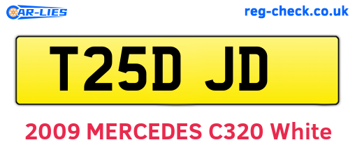 T25DJD are the vehicle registration plates.
