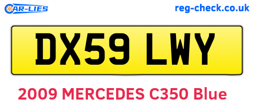 DX59LWY are the vehicle registration plates.