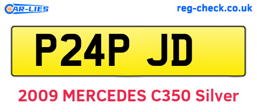 P24PJD are the vehicle registration plates.