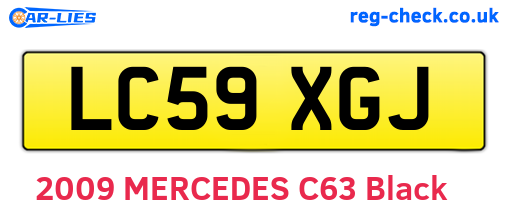 LC59XGJ are the vehicle registration plates.