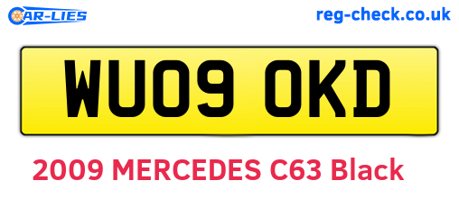 WU09OKD are the vehicle registration plates.