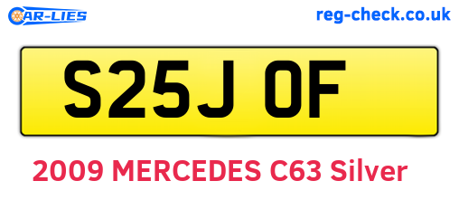 S25JOF are the vehicle registration plates.