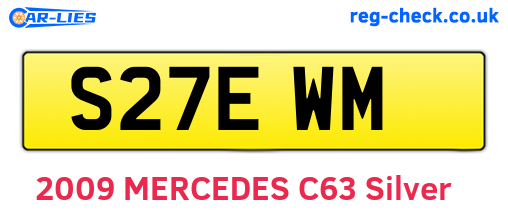 S27EWM are the vehicle registration plates.