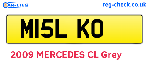 M15LKO are the vehicle registration plates.