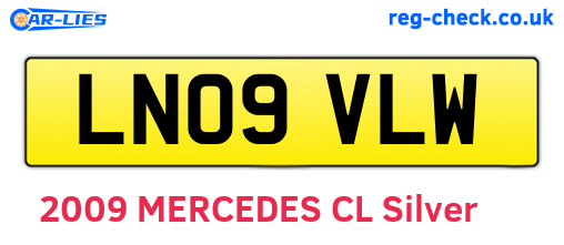 LN09VLW are the vehicle registration plates.