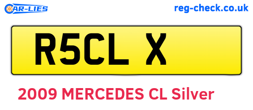 R5CLX are the vehicle registration plates.