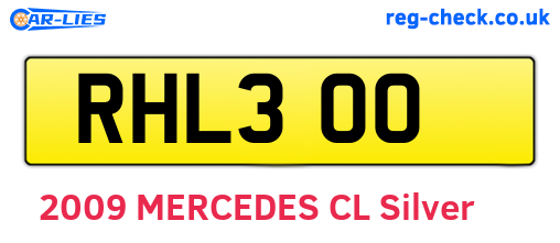 RHL300 are the vehicle registration plates.