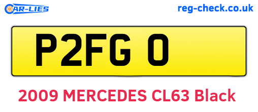 P2FGO are the vehicle registration plates.