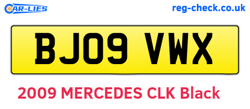 BJ09VWX are the vehicle registration plates.