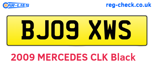 BJ09XWS are the vehicle registration plates.