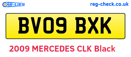 BV09BXK are the vehicle registration plates.