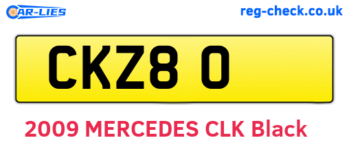 CKZ80 are the vehicle registration plates.