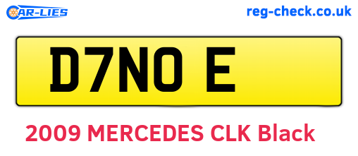 D7NOE are the vehicle registration plates.