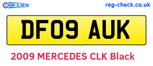 DF09AUK are the vehicle registration plates.