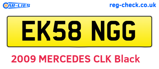 EK58NGG are the vehicle registration plates.