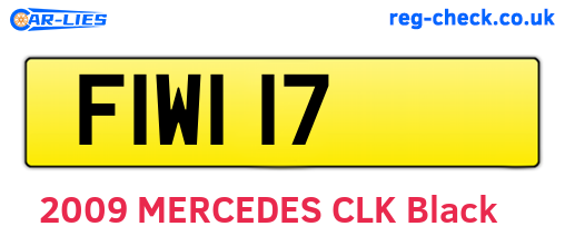 FIW117 are the vehicle registration plates.
