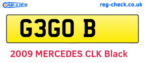 G3GOB are the vehicle registration plates.