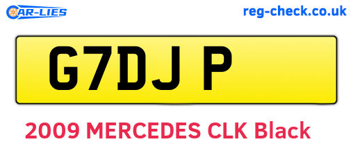 G7DJP are the vehicle registration plates.