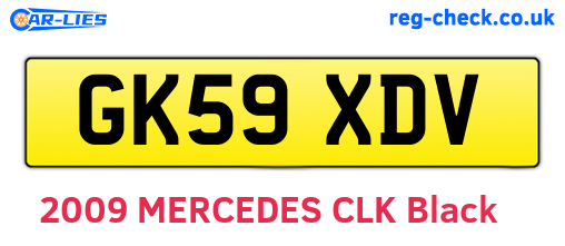 GK59XDV are the vehicle registration plates.