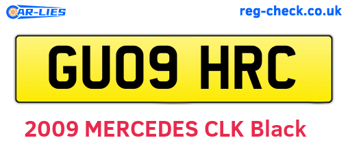 GU09HRC are the vehicle registration plates.