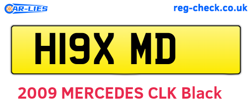 H19XMD are the vehicle registration plates.