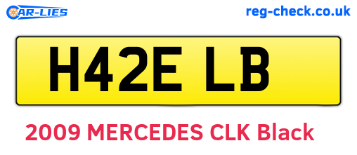 H42ELB are the vehicle registration plates.