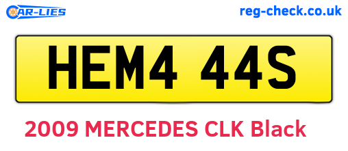 HEM444S are the vehicle registration plates.