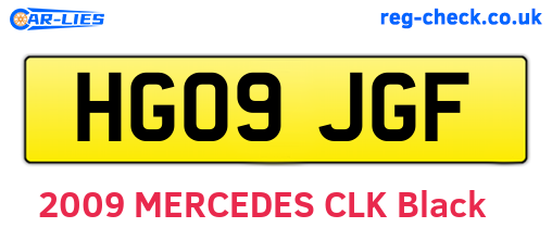 HG09JGF are the vehicle registration plates.