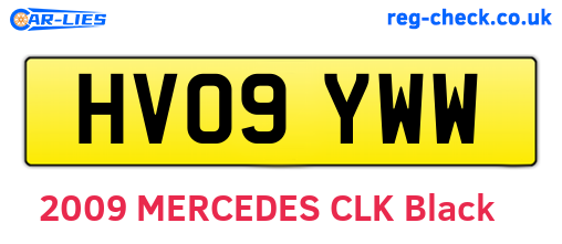 HV09YWW are the vehicle registration plates.