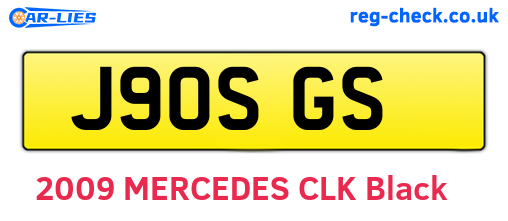 J90SGS are the vehicle registration plates.