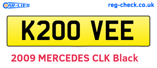 K200VEE are the vehicle registration plates.