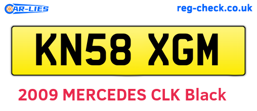 KN58XGM are the vehicle registration plates.