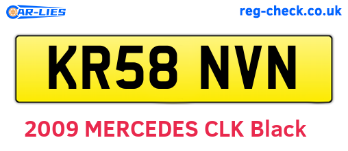 KR58NVN are the vehicle registration plates.