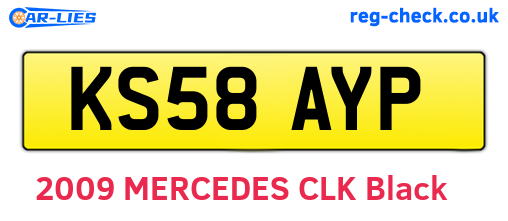 KS58AYP are the vehicle registration plates.