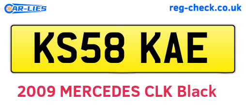 KS58KAE are the vehicle registration plates.