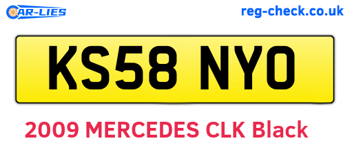 KS58NYO are the vehicle registration plates.