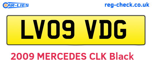 LV09VDG are the vehicle registration plates.