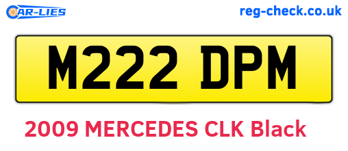 M222DPM are the vehicle registration plates.