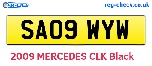 SA09WYW are the vehicle registration plates.