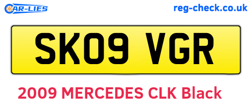 SK09VGR are the vehicle registration plates.